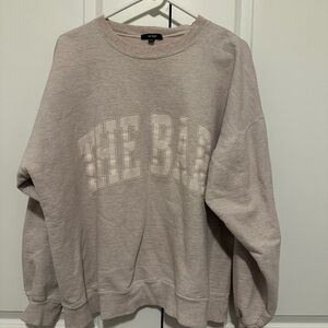 The Bar Light Beige Crewneck Sweater